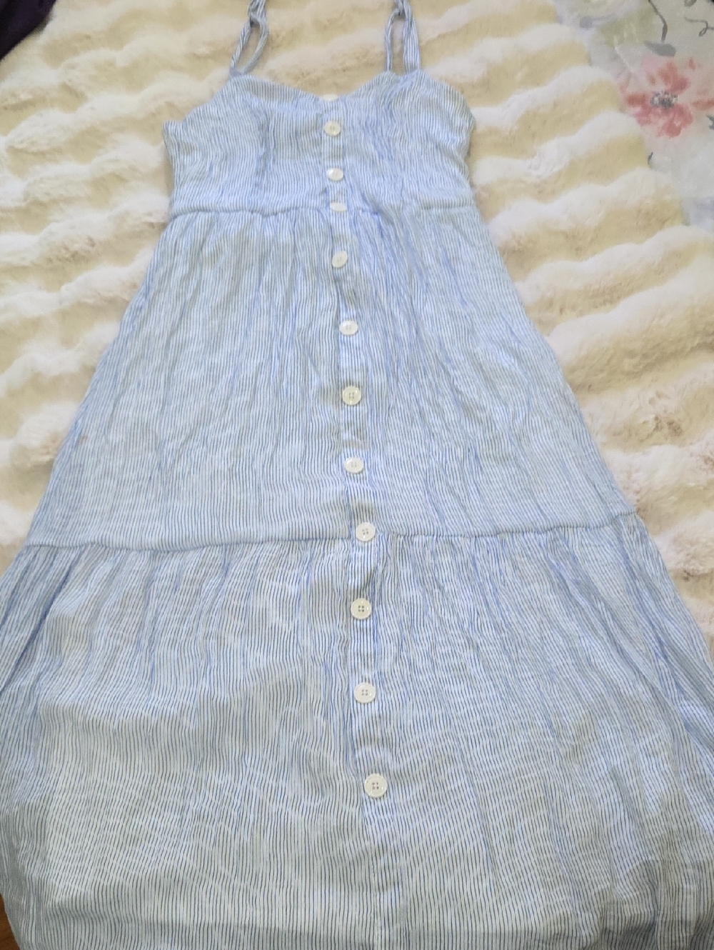 Just Found Light Blue & White Smocked Sundress